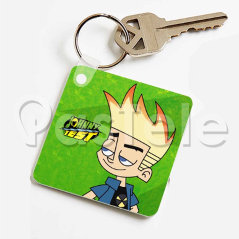 Johnny Test Custom Keychain Jewelry Necklaces Pendant Two Sides Key