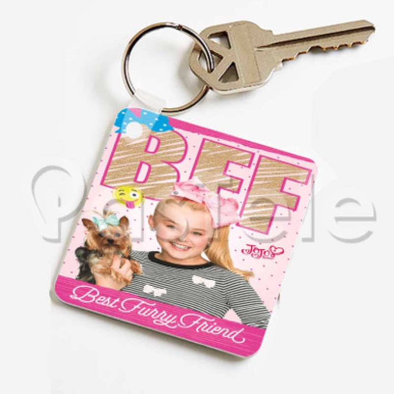 Jojo Siwa BFF Custom Keychain Jewelry Necklaces Pendant Two Sides Key