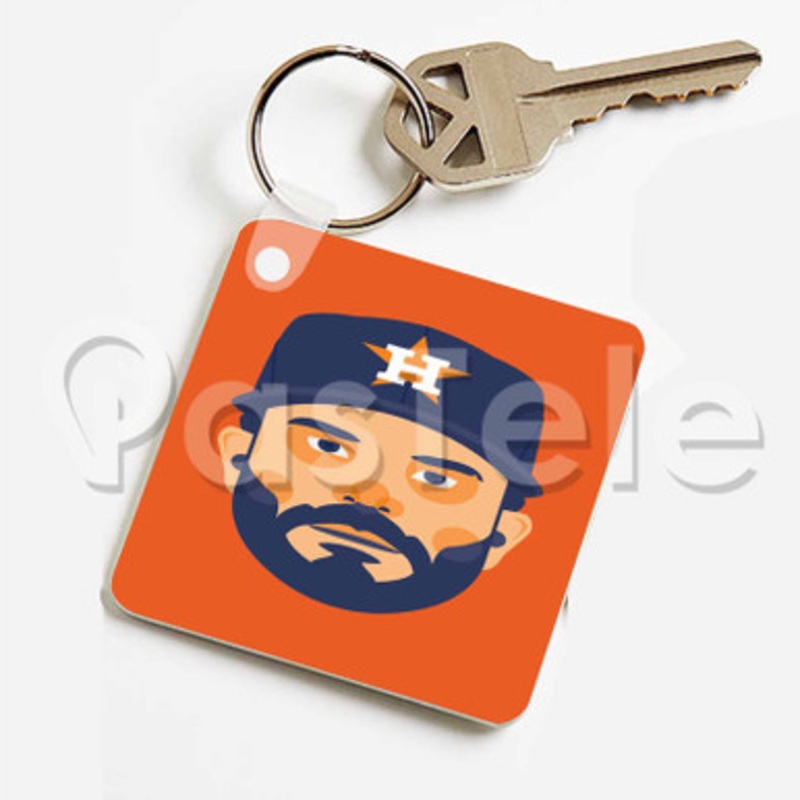 Jos Altuve Custom Keychain Jewelry Necklaces Pendant Two Sides Key
