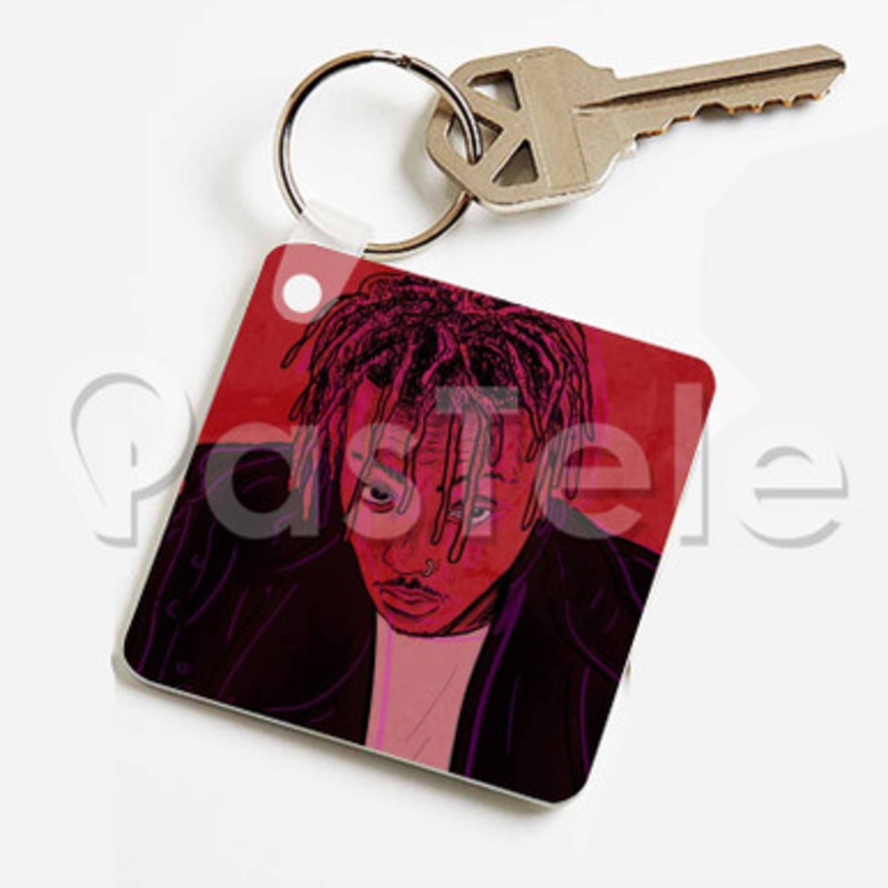 Juice Wrld Custom Keychain Jewelry Necklaces Pendant Two Sides Key
