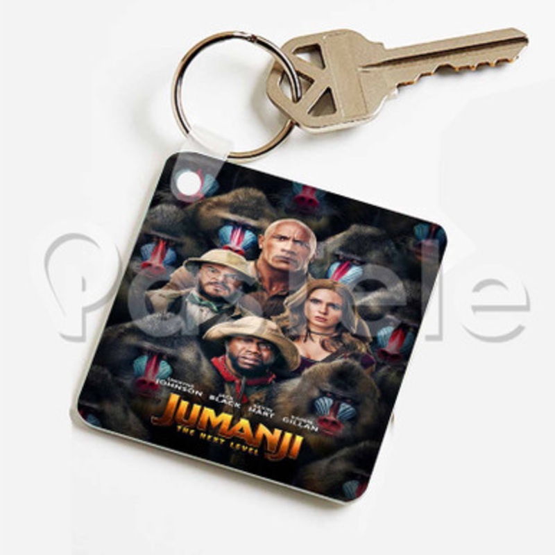Jumanji The Next Level Custom Keychain Jewelry Necklaces Pendant Two Sides Key