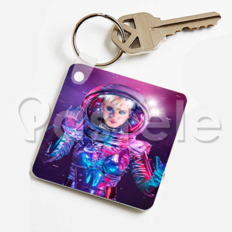 Katy Perry Custom Keychain Key Ring Jewelry Necklaces Pendant Two Sides Key