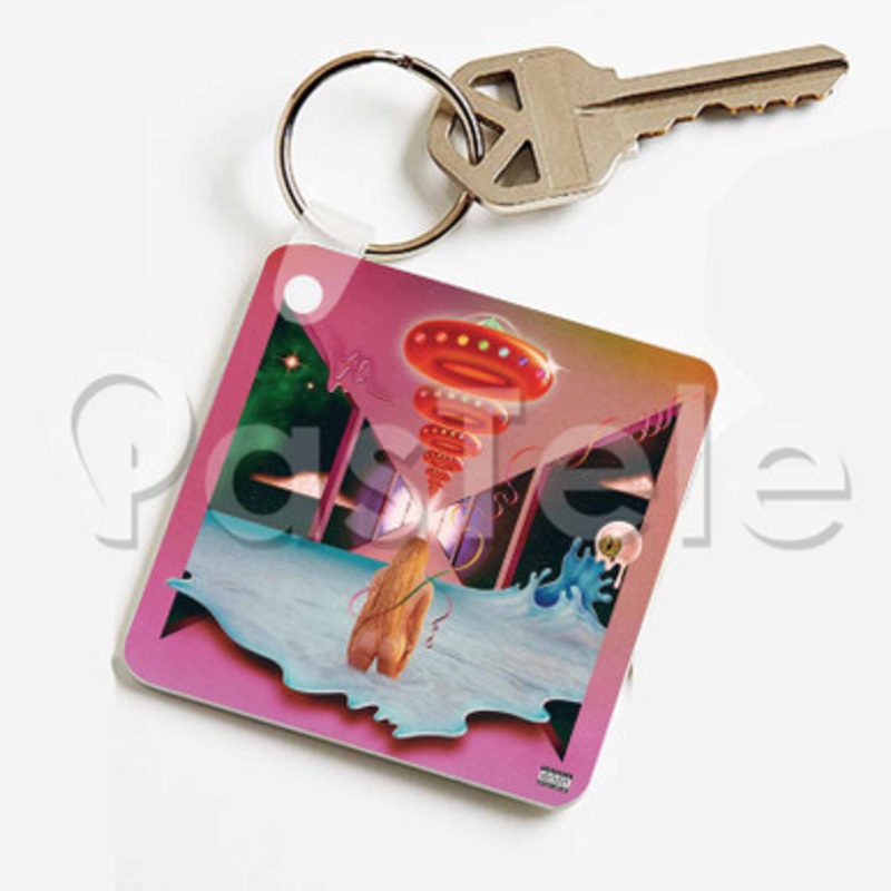 Ke ha Hymn Custom Keychain Key Ring Jewelry Necklaces Pendant Two Sides Key