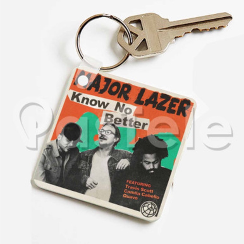 Know No Better Major Lazer Feat Travis Scott Quavo Camila Cab Custom Keychain Key Ring Jewelry Necklaces Pendant Two Sides Key
