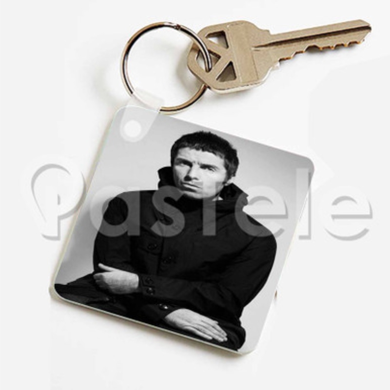 Liam Gallagher Custom Keychain Key Ring Jewelry Necklaces Pendant Two Sides Key