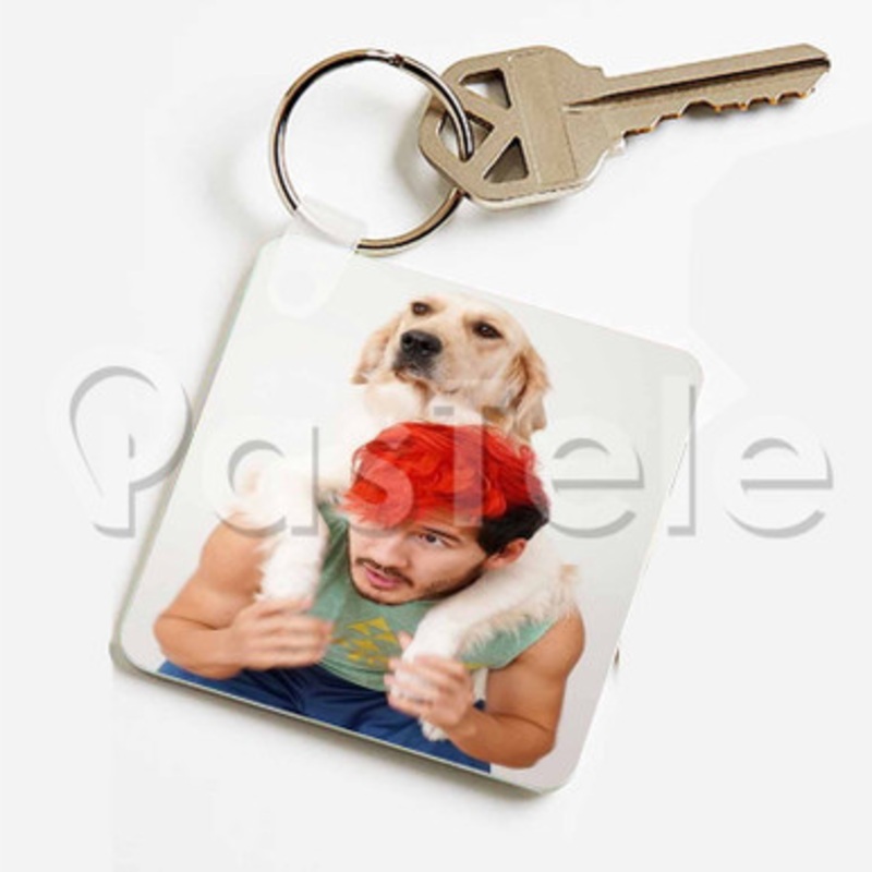 Markiplier Custom Keychain Key Ring Jewelry Necklaces Pendant Two Sides Key