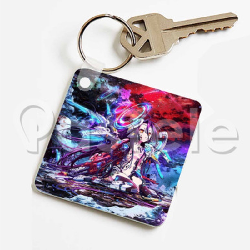 No Game No Life Zero Custom Keychain Key Ring Jewelry Necklaces Pendant Two Sides Key