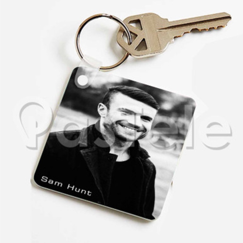 Sam Hunt Custom Keychain Key Ring Jewelry Necklaces Pendant Two Sides Key