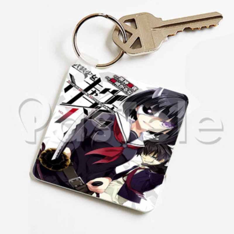 Armed Girl s Machiavellism 2 Custom Keychain Key Ring Jewelry Necklaces Pendant Two Sides Key