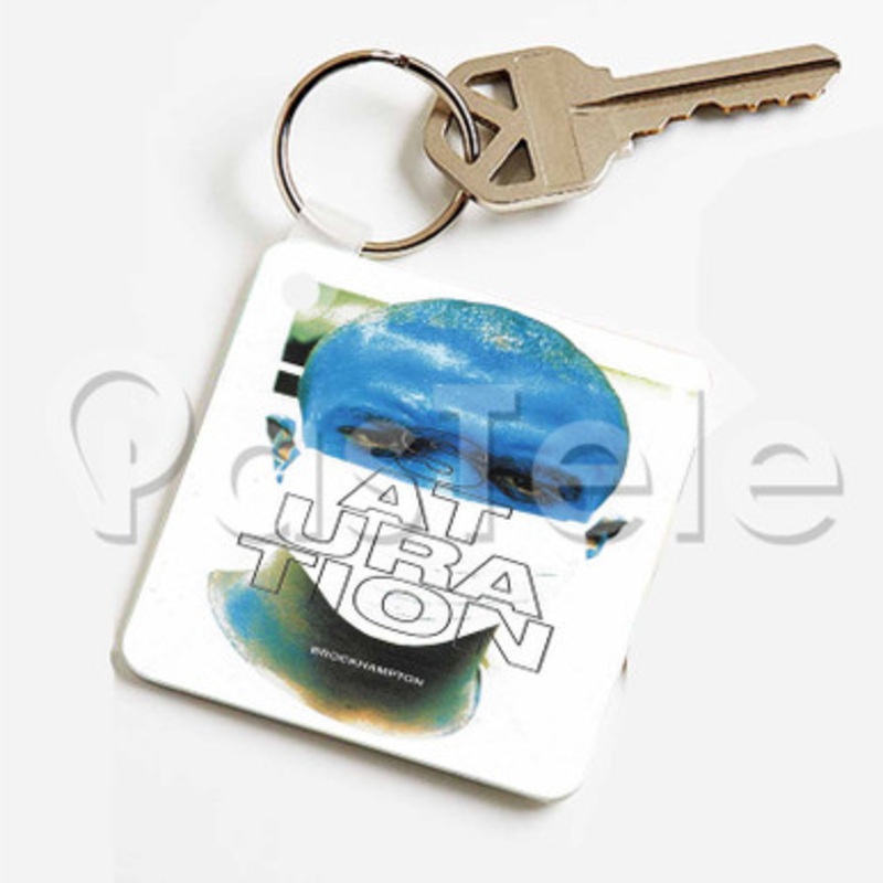 Bank Brockhampton Custom Keychain Key Ring Jewelry Necklaces Pendant Two Sides Key