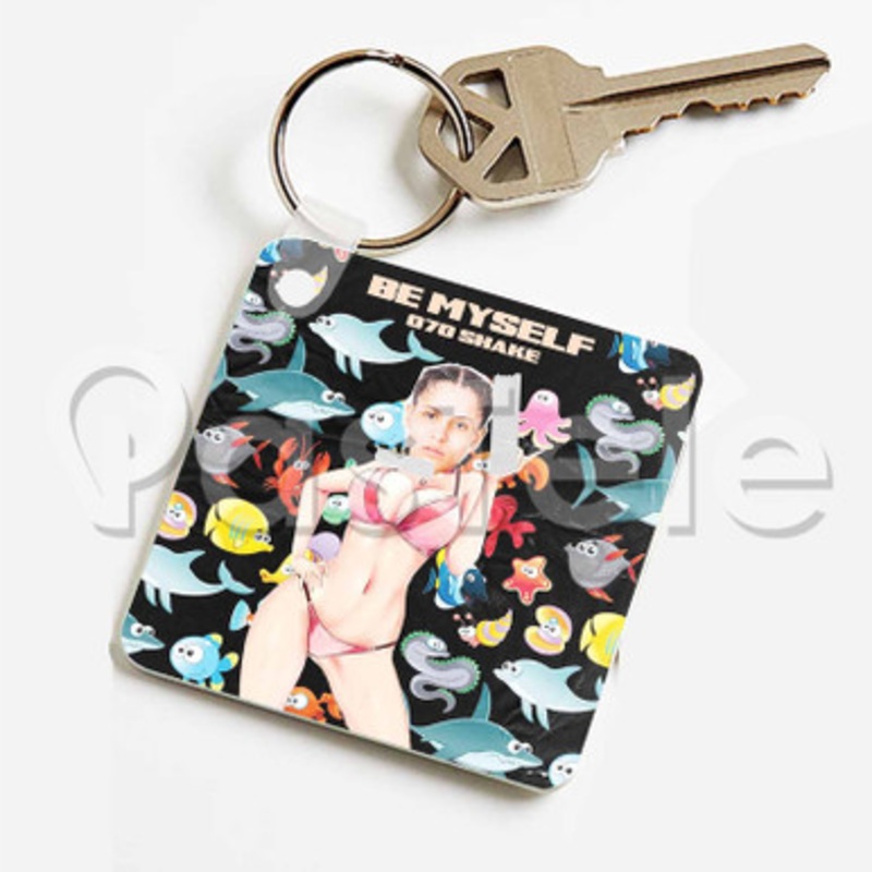 Be Myself 070 Shake Custom Keychain Key Ring Jewelry Necklaces Pendant Two Sides Key