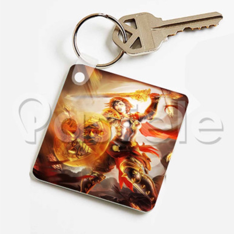 Bellona Custom Keychain Key Ring Jewelry Necklaces Pendant Two Sides Key