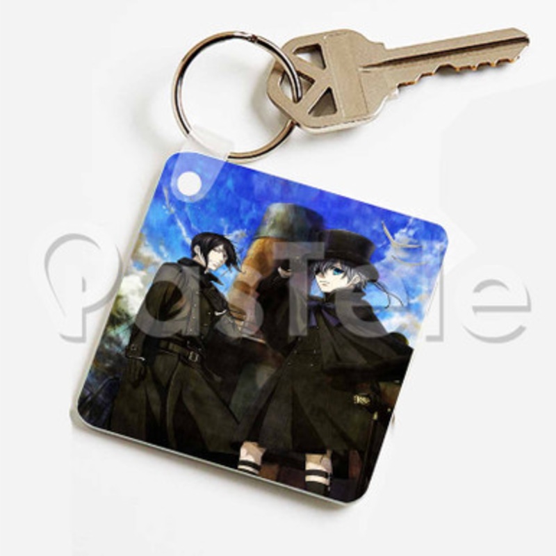 Black Butler Book of the Atlantic 3 Custom Keychain Key Ring Jewelry Necklaces Pendant Two Sides Key