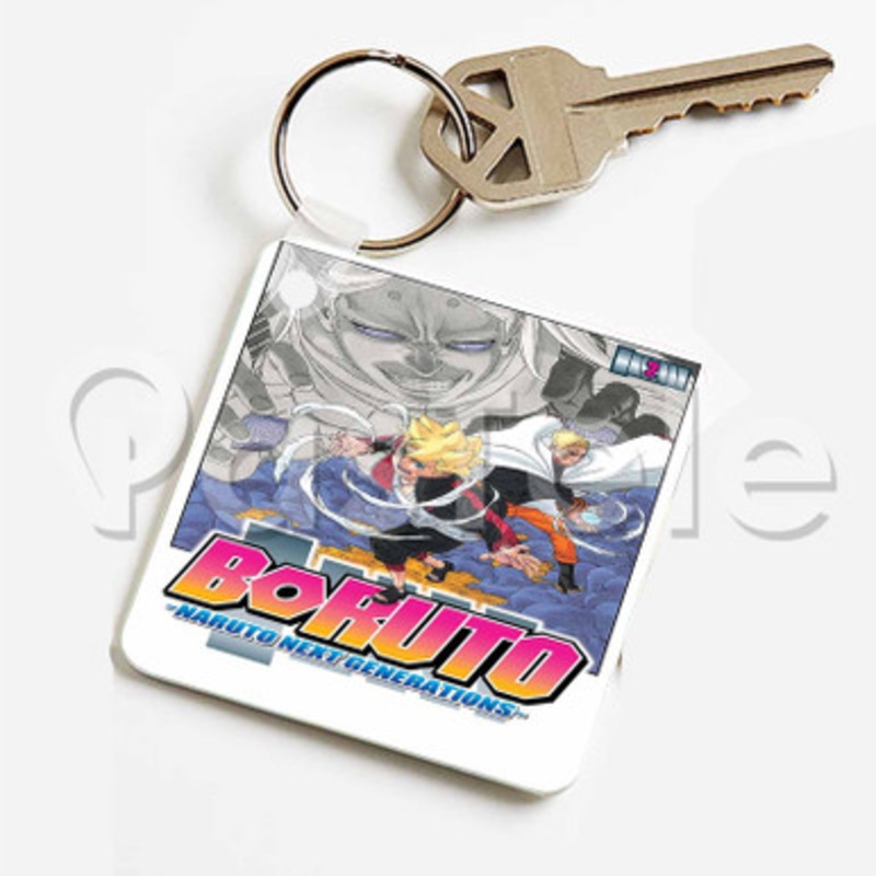 Boruto Naruto Next Generations Custom Keychain Key Ring Jewelry Necklaces Pendant Two Sides Key