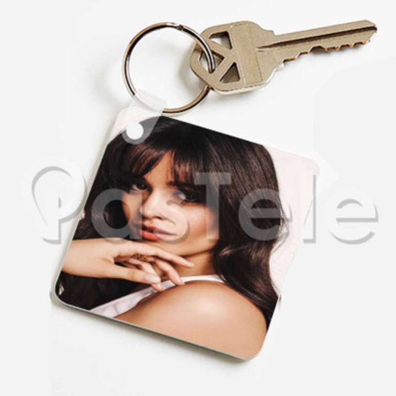 Camila Cabello Beautiful Custom Keychain Key Ring Jewelry Necklaces Pendant Two Sides Key