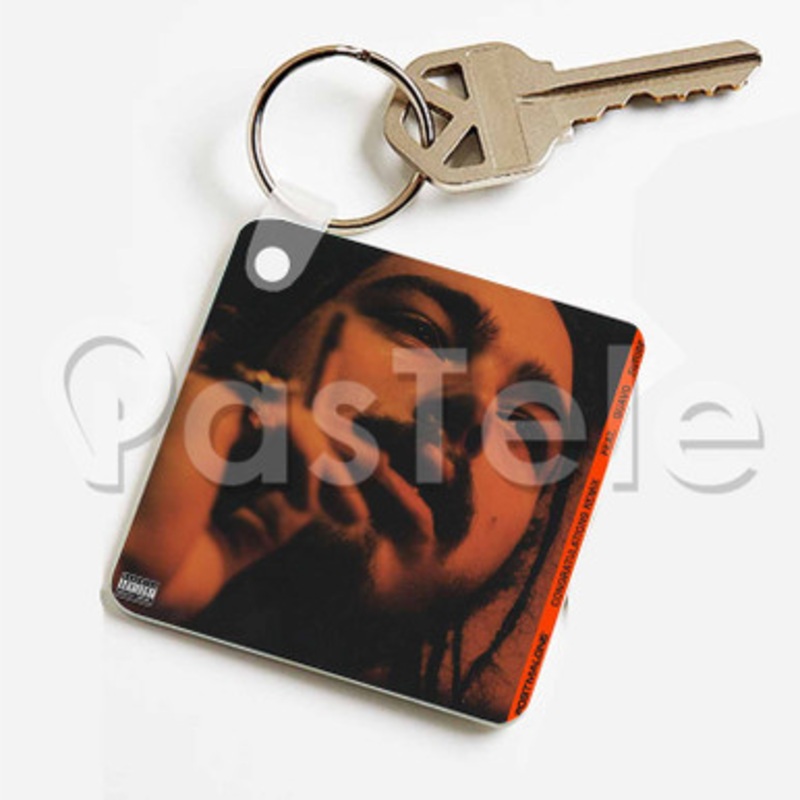 Congratulations Post Malone Feat Quavo Future Custom Keychain Key Ring Jewelry Necklaces Pendant Two Sides Key