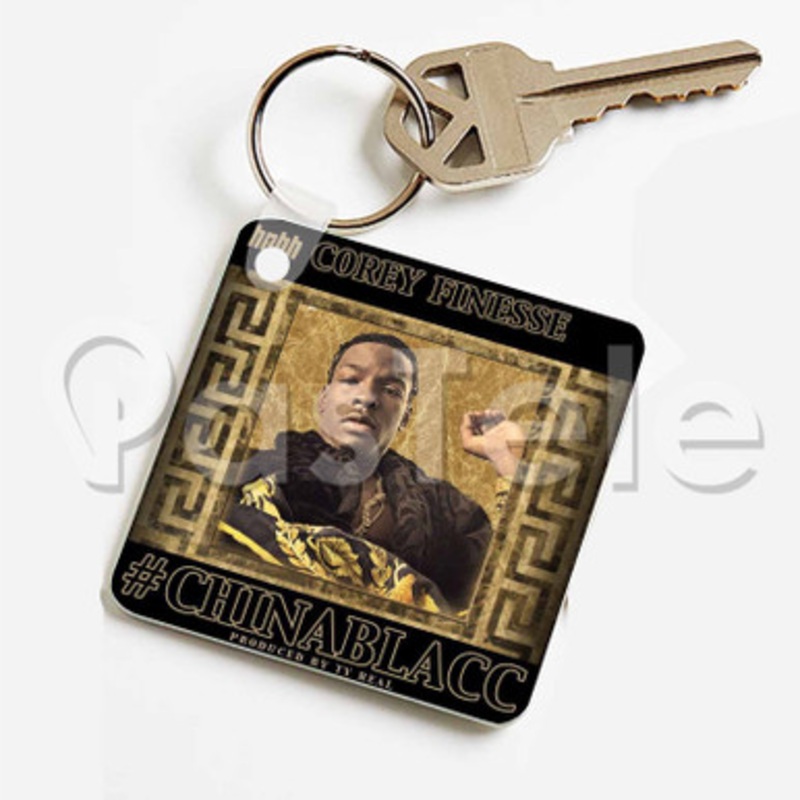 Corey Finesse China Blacc Custom Keychain Key Ring Jewelry Necklaces Pendant Two Sides Key