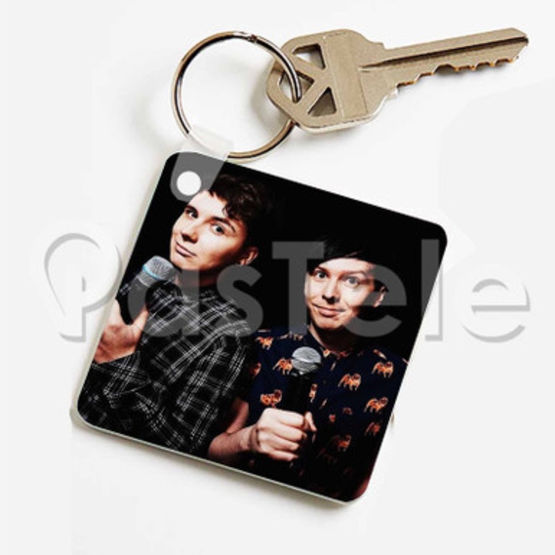 Dan Phil Custom Keychain Key Ring Jewelry Necklaces Pendant Two Sides Key