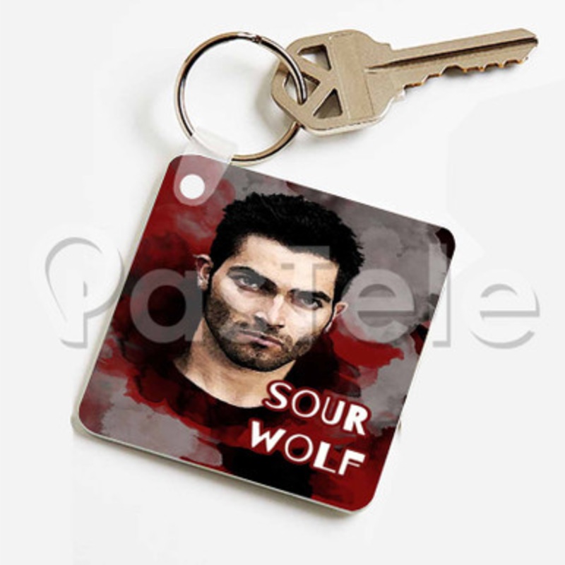 Derek Sour Wolf Custom Keychain Key Ring Jewelry Necklaces Pendant Two Sides Key