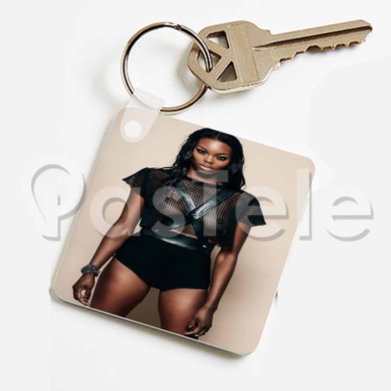 Eugena Washington Custom Keychain Key Ring Jewelry Necklaces Pendant Two Sides Key