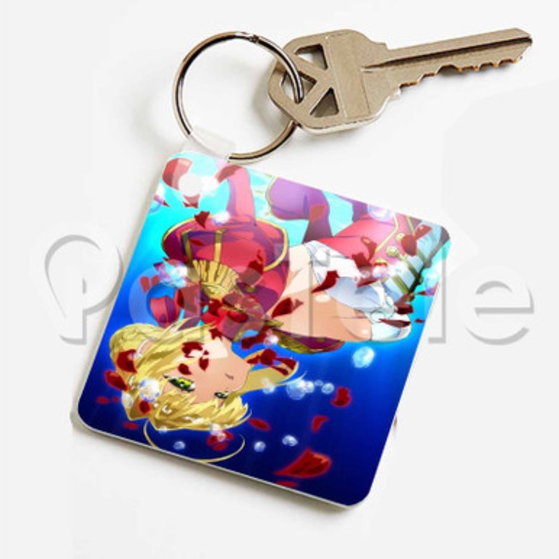 Fate Extra Last Encore Custom Keychain Key Ring Jewelry Necklaces Pendant Two Sides Key