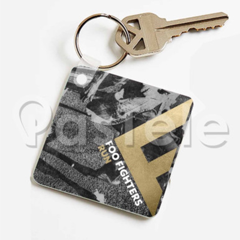 Foo Fighters Run Custom Keychain Key Ring Jewelry Necklaces Pendant Two Sides Key