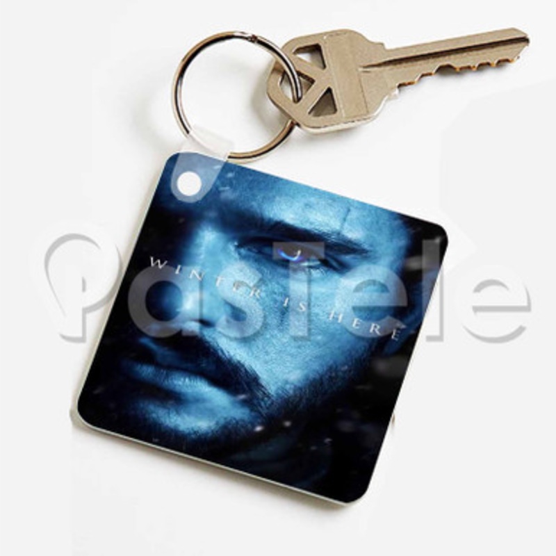 Game of Thron Winter is Here 3 Custom Keychain Key Ring Jewelry Necklaces Pendant Two Sides Key