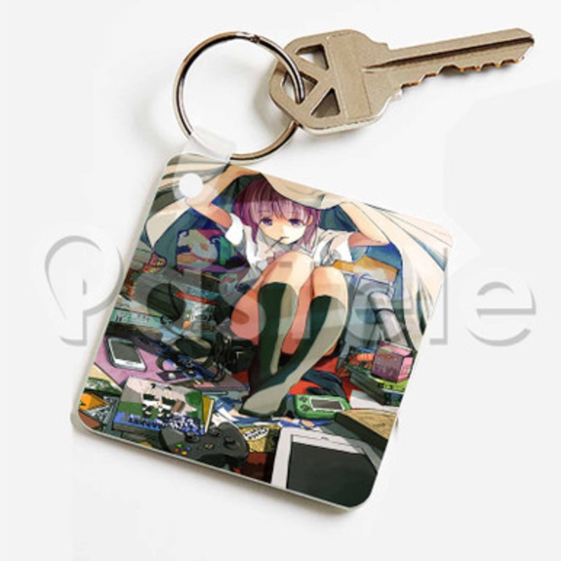 Gamers Custom Keychain Key Ring Jewelry Necklaces Pendant Two Sides Key