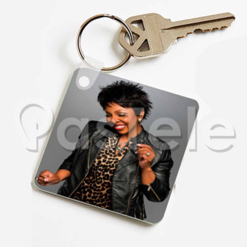 Gladys Knight Custom Keychain Key Ring Jewelry Necklaces Pendant Two Sides Key