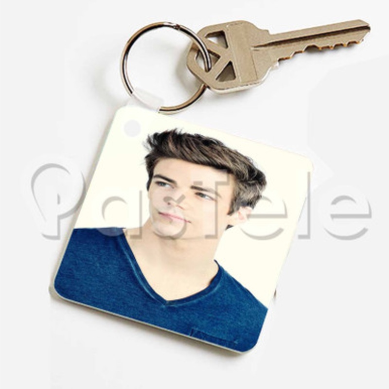 Grant Gustin Custom Keychain Key Ring Jewelry Necklaces Pendant Two Sides Key