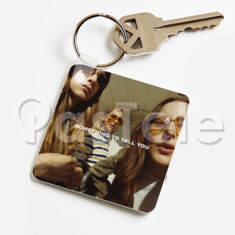 HAIM Something To Tell You Custom Keychain Key Ring Jewelry Necklaces Pendant Two Sides Key