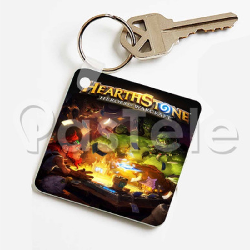 Hearthstone Heroes of Warcraft Custom Keychain Key Ring Jewelry Necklaces Pendant Two Sides Key
