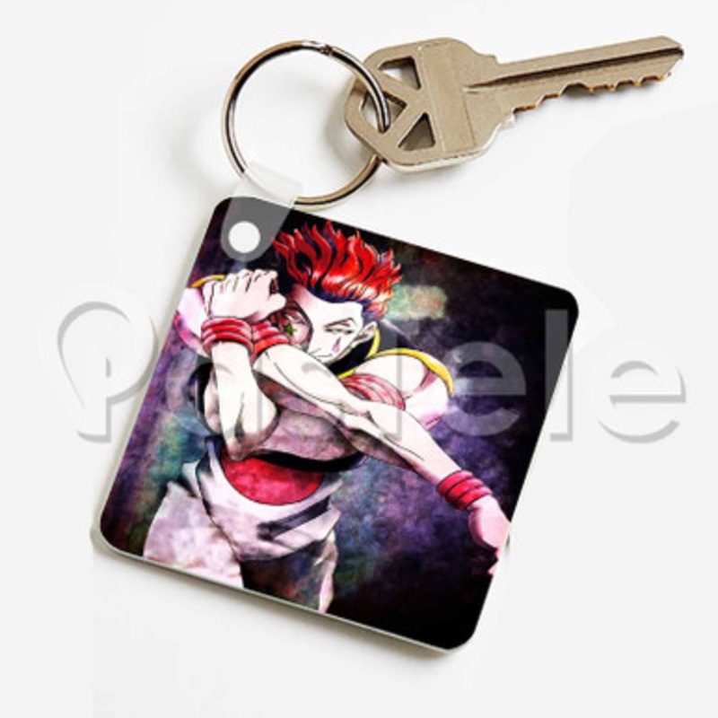 Hisoka Hunter X Hunter Custom Keychain Key Ring Jewelry Necklaces Pendant Two Sides Key