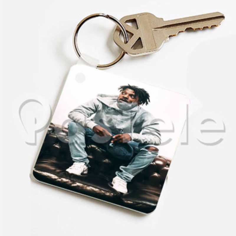 Isaiah Rashad Custom Keychain Key Ring Jewelry Necklaces Pendant Two Sides Key