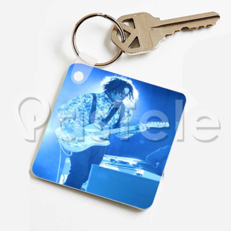 Jack White Custom Keychain Key Ring Jewelry Necklaces Pendant Two Sides Key