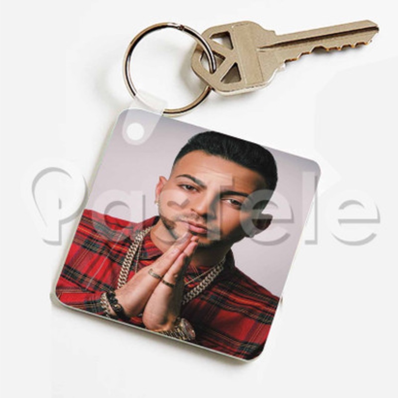 Justin Quiles Custom Keychain Key Ring Jewelry Necklaces Pendant Two Sides Key