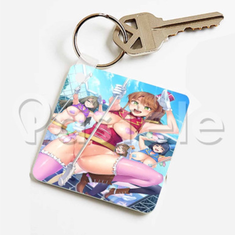 Kyonyuu Reijou MC Gakuen Custom Keychain Key Ring Jewelry Necklaces Pendant Two Sides Key