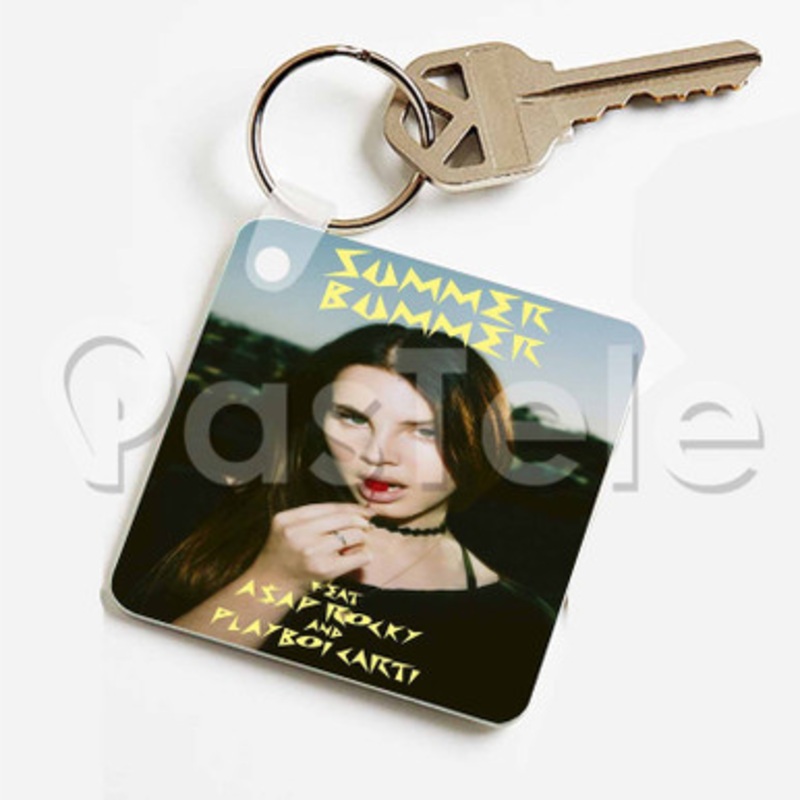 Lana Del Rey Summer Bummer Custom Keychain Key Ring Jewelry Necklaces Pendant Two Sides Key