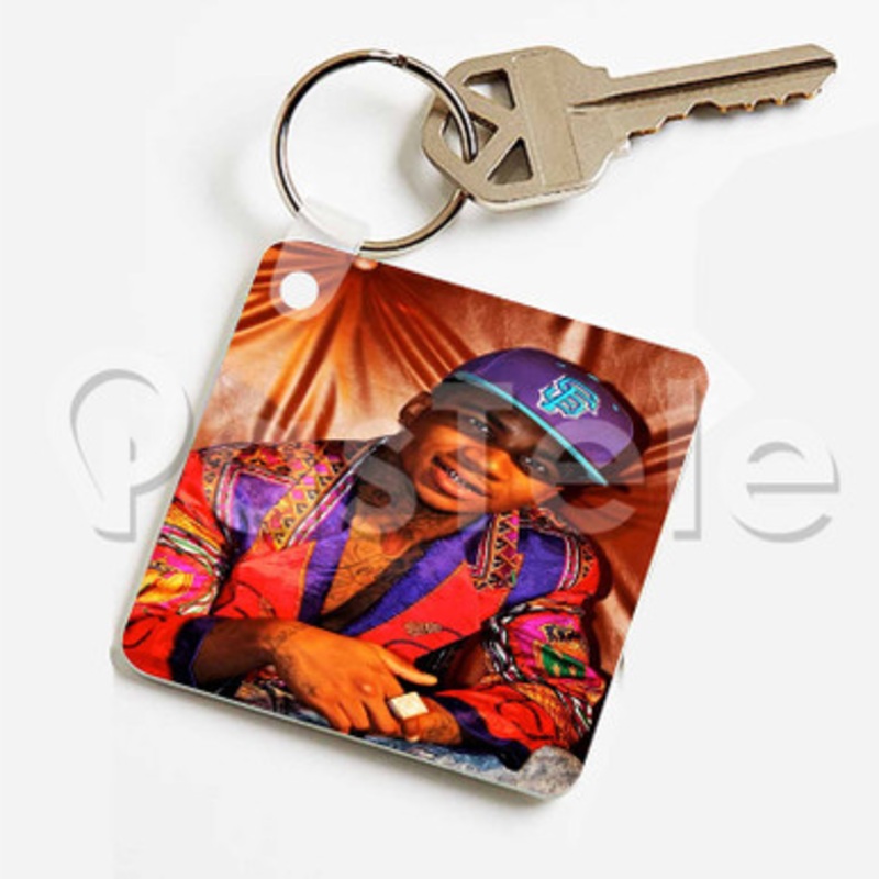 Lil B Custom Keychain Key Ring Jewelry Necklaces Pendant Two Sides Key