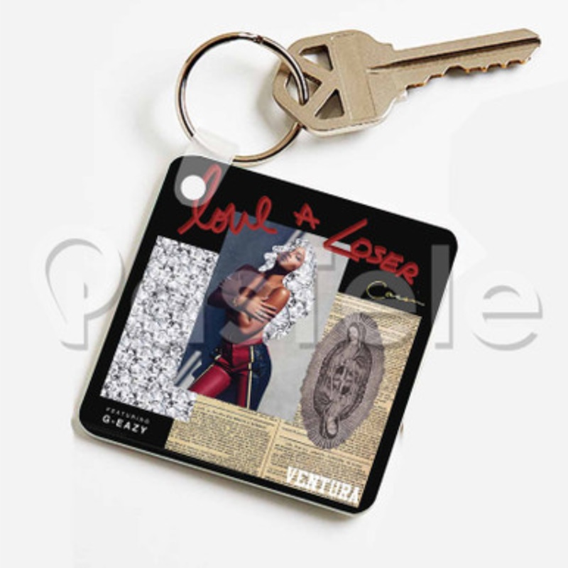 Love A Loser Cassie Feat G Eazy Custom Keychain Key Ring Jewelry Necklaces Pendant Two Sides Key