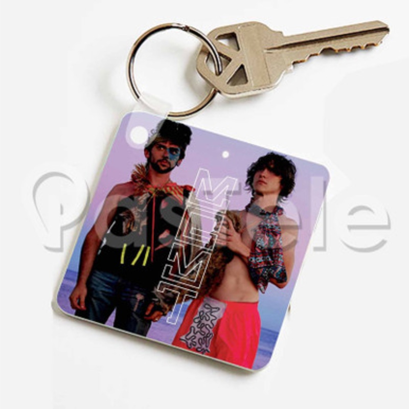 MGMT Custom Keychain Key Ring Jewelry Necklaces Pendant Two Sides Key