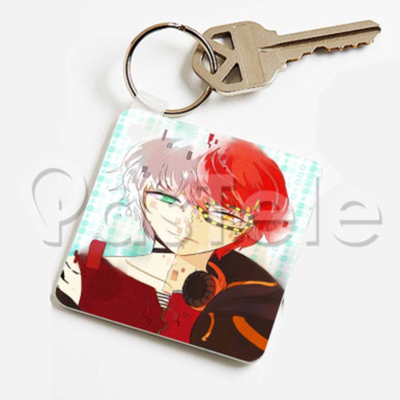 Mystic MEssenger Saeyoung And Saeran Custom Keychain Key Ring Jewelry Necklaces Pendant Two Sides Key