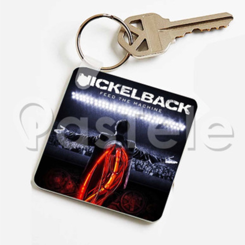 Nickelback Feed the Machine Custom Keychain Key Ring Jewelry Necklaces Pendant Two Sides Key