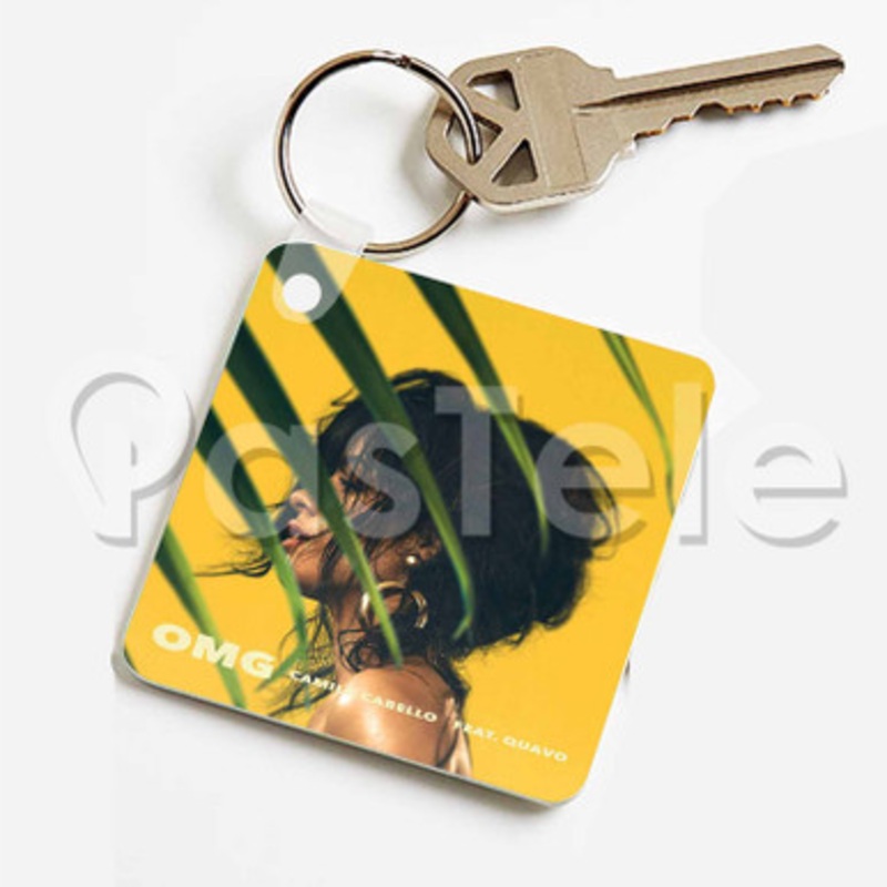 OMG Camila Cabello Feat Quavo Custom Keychain Key Ring Jewelry Necklaces Pendant Two Sides Key