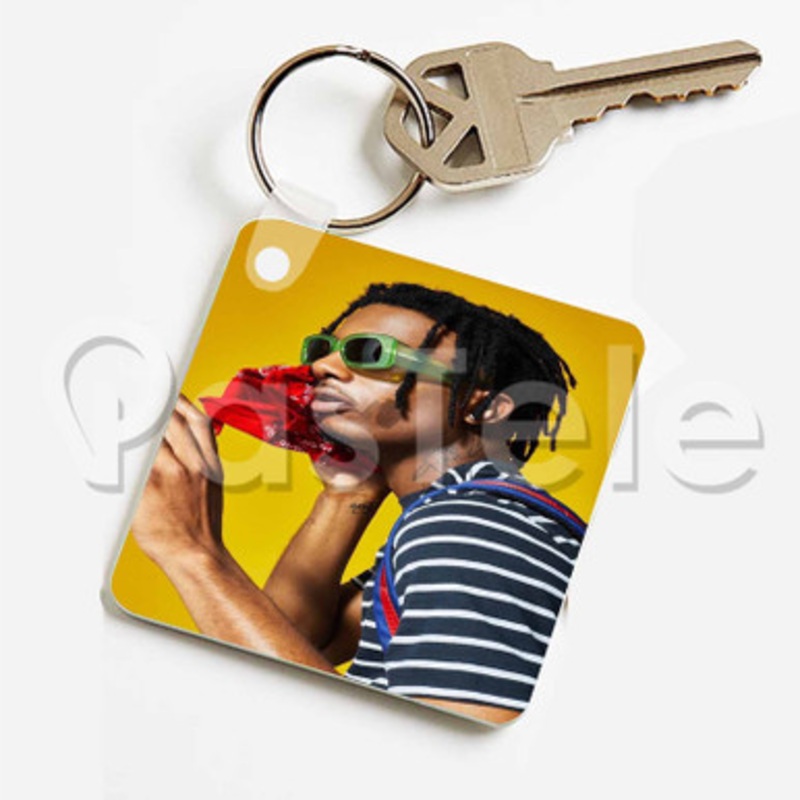 Playboi Carti 3 Custom Keychain Key Ring Jewelry Necklaces Pendant Two Sides Key