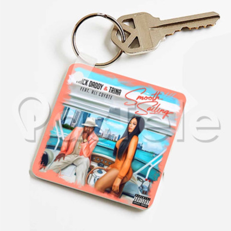 Smooth Sailing Trick Daddy Trina Feat Ali Coyote Custom Keychain Key Ring Jewelry Necklaces Pendant Two Sides Key
