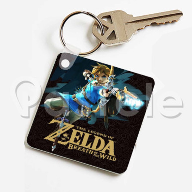 The Legend of Zelda Breath of the Wild Link Custom Keychain Key Ring Jewelry Necklaces Pendant Two Sides Key