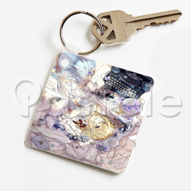 Violet Evergarden Custom Keychain Key Ring Jewelry Necklaces Pendant Two Sides Key