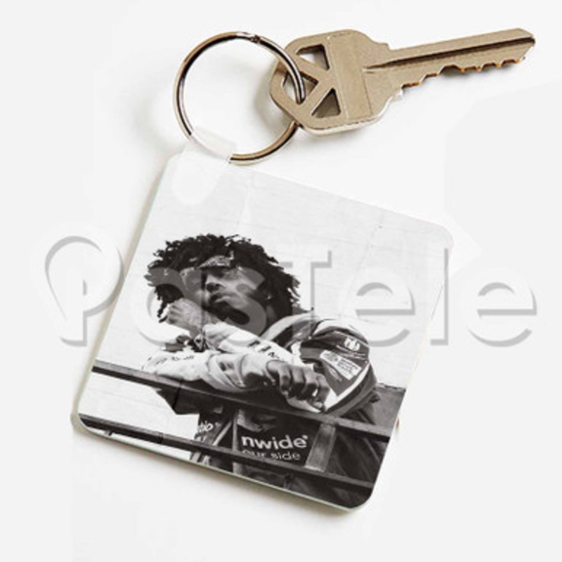 6 LACK Custom Keychain Key Ring Jewelry Necklaces Pendant Two Sides Key