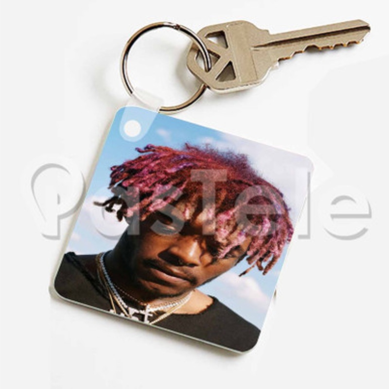A AP Rocky Lil Uzi Vert Custom Keychain Key Ring Jewelry Necklaces Pendant Two Sides Key